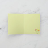 Drie bloemen in de zon - transparant. bedankkaart (Binnen)