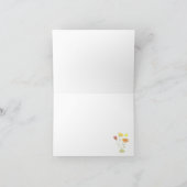 Drie Bloemen in de zon - transparant op wit. Bedankkaart (Binnen)