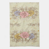 Drie bloemen,  land bloemen theedoek (Verticaal)