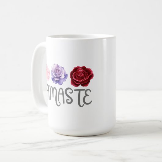 Drie bloemen Namaste Koffiemok (Voorkant links)