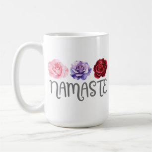 Drie bloemen Namaste Koffiemok