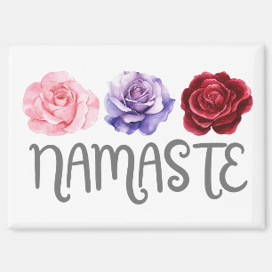 Drie bloemen Namaste Magneet