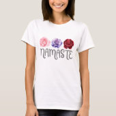 Drie bloemen Namaste T-shirt (Voorkant)