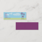 Drie bloemen - Skinny Mini Visitekaartje (Voorkant / Achterkant)