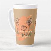 Drie Bloemen Verf Staal Latte Mok (Linkerhoek)