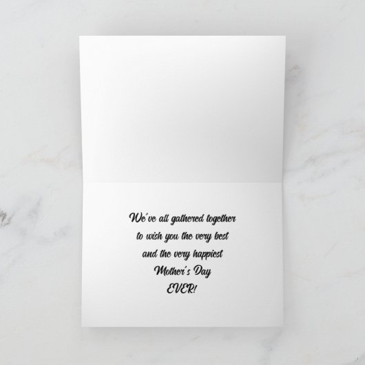 Drie bloemenvogels Moederdag Feestdagen Kaart (Binnen)