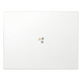 Drie bloemetjes met groene en oranje bloemblaadjes notitieblok (Voorkant)