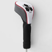 Drie bloesems van blauwe regen met ranken golfheadcover (Schuin)