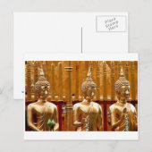Drie Boeddha's in Thailand Briefkaart (Voorkant / Achterkant)
