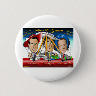Drie Boedgeteers uit Wisconsin Ronde Button 5,7 Cm