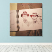 Drie Boeren Grote Depressie Canvas (Insitu (Houten vloer))