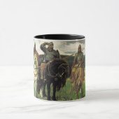 Drie Bogatyrs (1898) van Viktor Vasnetsov Print Mok (Midden)