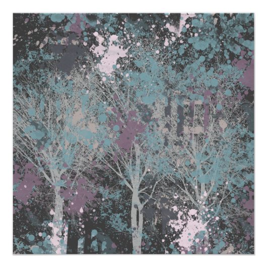 Drie Bomen Abstract Perfect Poster (Voorkant)