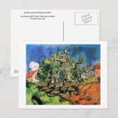 Drie bomen en een House Van Gogh Fine Art Briefkaart (Voorkant / Achterkant)