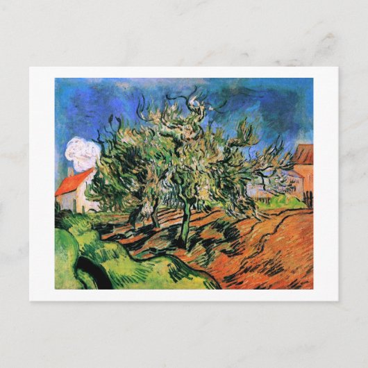 Drie bomen en een House Van Gogh Fine Art Briefkaart (Voorkant)