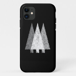 Drie bomen in zwart-wit. iPhone 11 hoesje