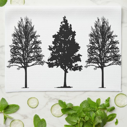Drie Bomen Keukenhanddoeken (Gevouwen)