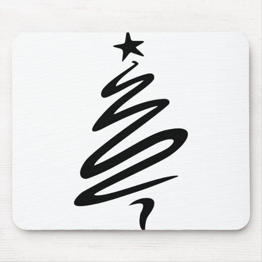 Drie bomen met kerstfir Star gestileerd Muismat (Voorkant)