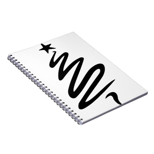 Drie bomen met kerstfir Star gestileerd Notitieboek (Rechterzijde)