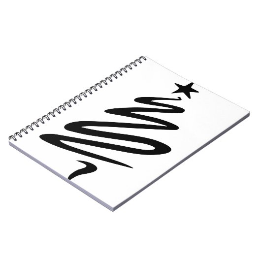 Drie bomen met kerstfir Star gestileerd Notitieboek (Linkerzijde)