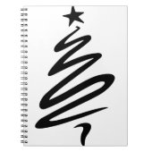 Drie bomen met kerstfir Star gestileerd Notitieboek (Voorkant)