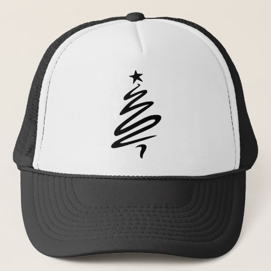 Drie bomen met kerstfir Star gestileerd Trucker Pet (Voorkant)