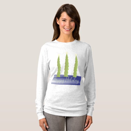 Drie bomen met sterren t-shirt (Voorkant volledig)