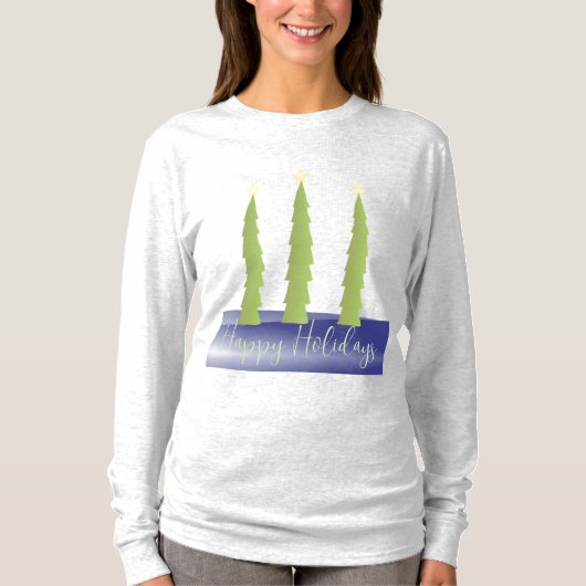 Drie bomen met sterren t-shirt (Voorkant)