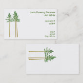 Drie bomen met zaaghoutbedekking visitekaartje (Voorkant / Achterkant)