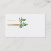 Drie bomen met zaaghoutbedekking visitekaartje (Achterkant)