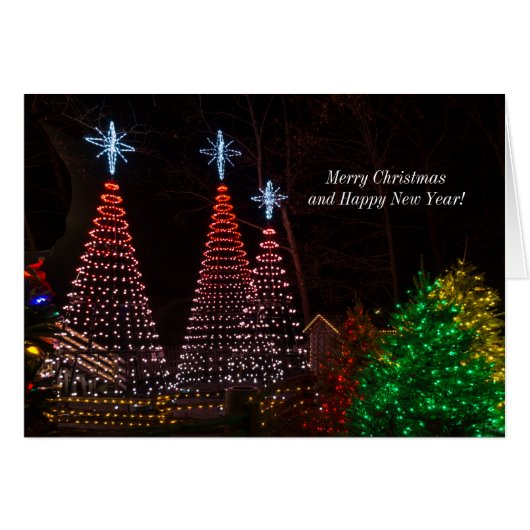 Drie bomen op Kerstkaart Midtown (Voorkant Horizontaal)