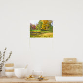 DRIE BOMEN: ROZE ROOD; GOUDGEEL; LIMOEN GROEN POSTER (Keuken)