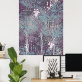 Drie bomen zijn Abstract Poster (Thuiskantoor)