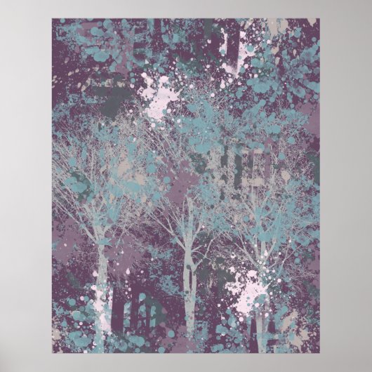 Drie bomen zijn Abstract Poster (Voorkant)