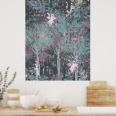 Drie bomen zijn Abstract Poster (Keuken)