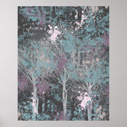 Drie bomen zijn Abstract Poster (Voorkant)