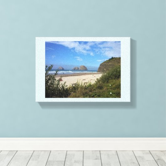 drie boogstralen, oceanside, OF Canvas Afdruk (Insitu (Houten vloer))