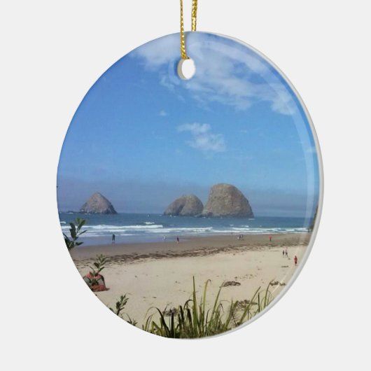 drie boogstralen, oceanside, OF Keramisch Ornament (Links)