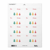 Drie Boom Cadeaublaadjes Etiket (Full Sheet)