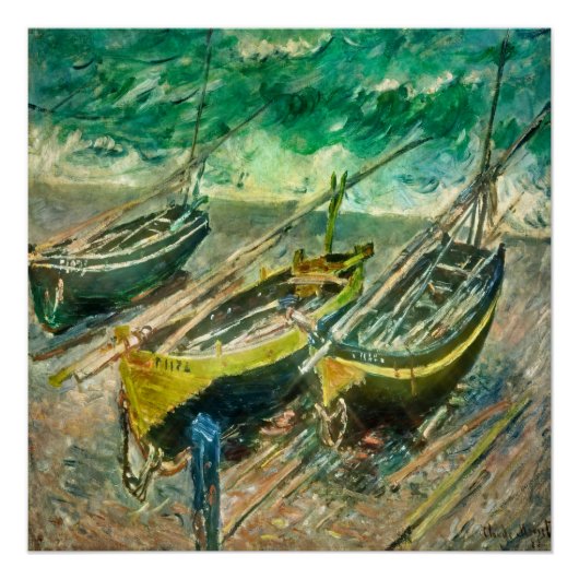 Drie boot. Claude Monet. Perfect Poster (Voorkant)