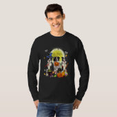 Drie Border Collie Honden Heks Griezeld Moeder Hal T-shirt (Voorkant volledig)