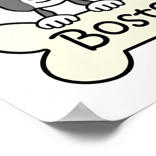 Drie Boston Terriers Poster (Hoek)