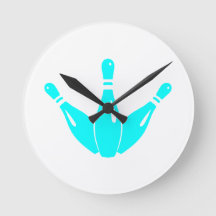 Drie Bowling Pins Aqua Blauw