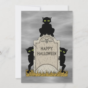 Drie boze geesten, gelukkig Halloween Kaart