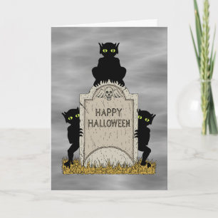 Drie boze geesten, gelukkig Halloween Kaart