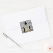 Drie boze geesten Prettig Halloween Vierkante Sticker (Envelop)