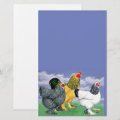 Drie Brahmas Briefpapier (Voorkant / Achterkant)