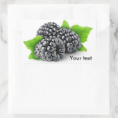 Drie bramen met bladeren rechthoekige sticker (Tas)