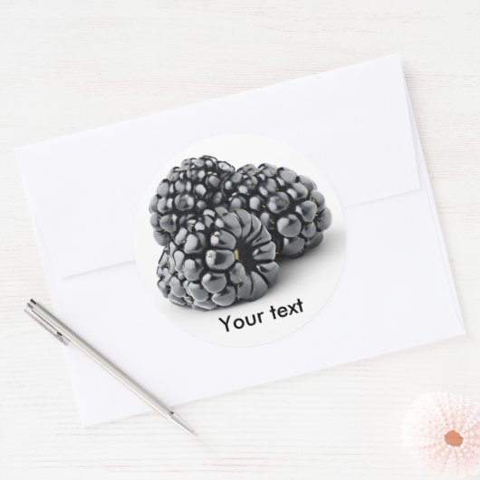 Drie bramen ronde sticker (Envelop)