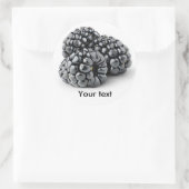 Drie bramen ronde sticker (Tas)